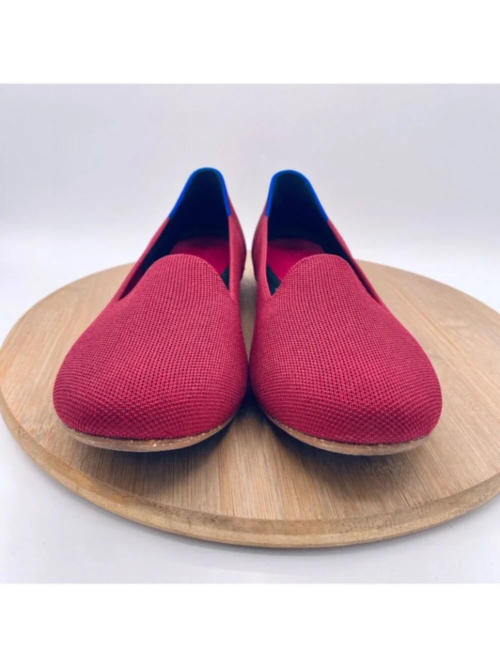Rothy's The Flat Shoes Womens 12 42 Burgundy Knit Comfort Ballet Flats